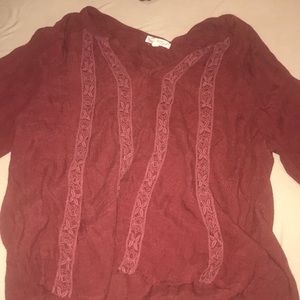Maroon top